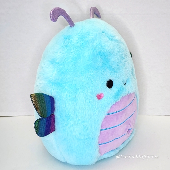 HEATHER 🪰 12" Blue Dragonfly FuzzAMallow w Irridescent Wings Squishmallow NWT - Picture 6 of 9